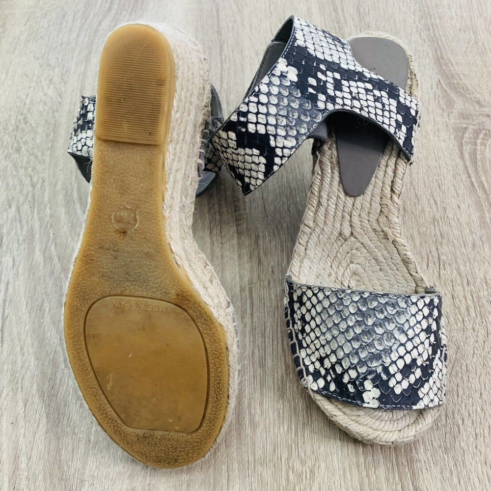 Vince Python-Print Espadrille Ankle Wrap Leather … - image 5